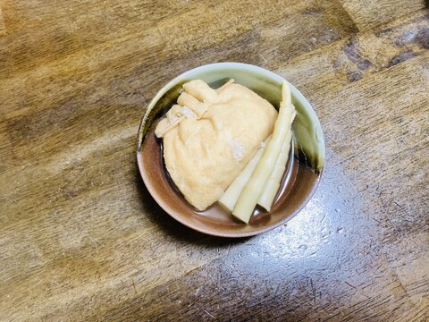 卵レシピ　たけのこと卵巾着煮